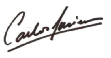 Firma de Don Carlos Javier de Borbón Parma