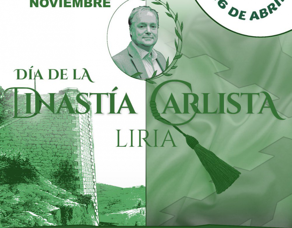 Cartel de los actos en Liria por la Festividad de la Dinastía Carlista 2023